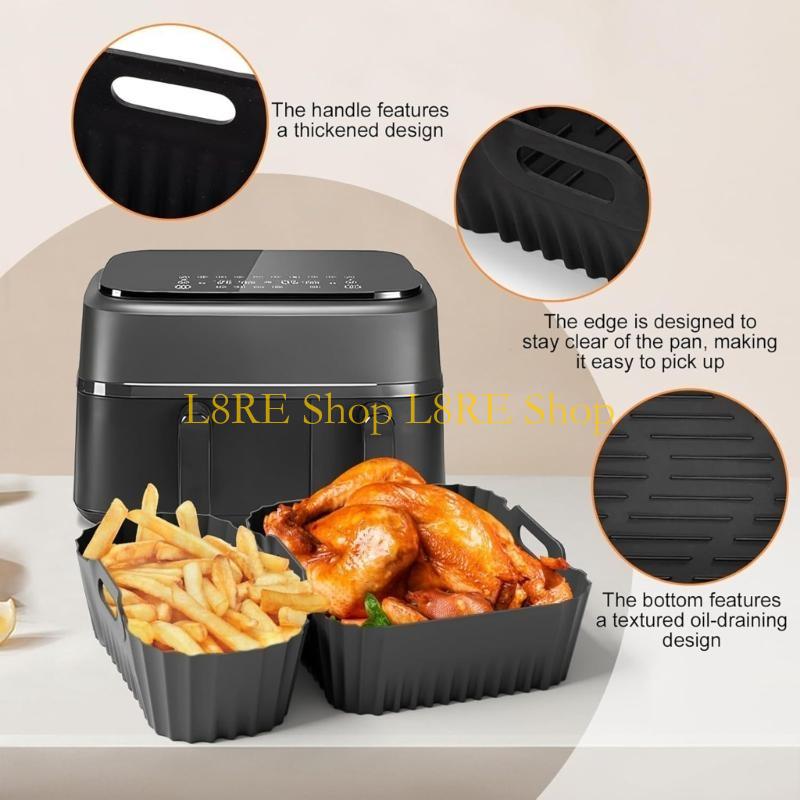 L8RE Nonstick Air Fryers Silicone Liners Dehydrator Racks Baking Paper Airfryers Accessories Quick Meal Preparation Tool
