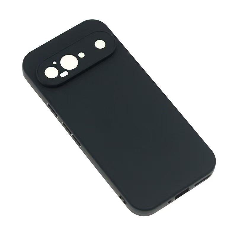 Liquid Silicone Case for Google Pixel 6 6A 7 7A 8 8A 9 9A 10A 10 Pro XL Black Matte Shockproof Soft Cover Case