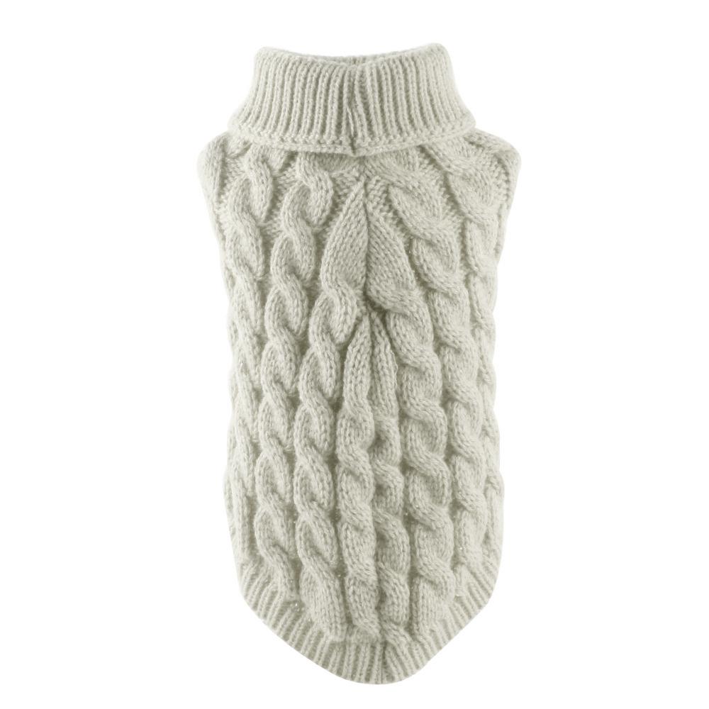 Welpen-Hundepullover für kleine mittelgroße Hunde und Katzen, warme Winterkleidung für Haustiere, Rollkragenpullover, Chihuahua-Weste, weicher Yorkie-Mantel, Teddy-Jacke S