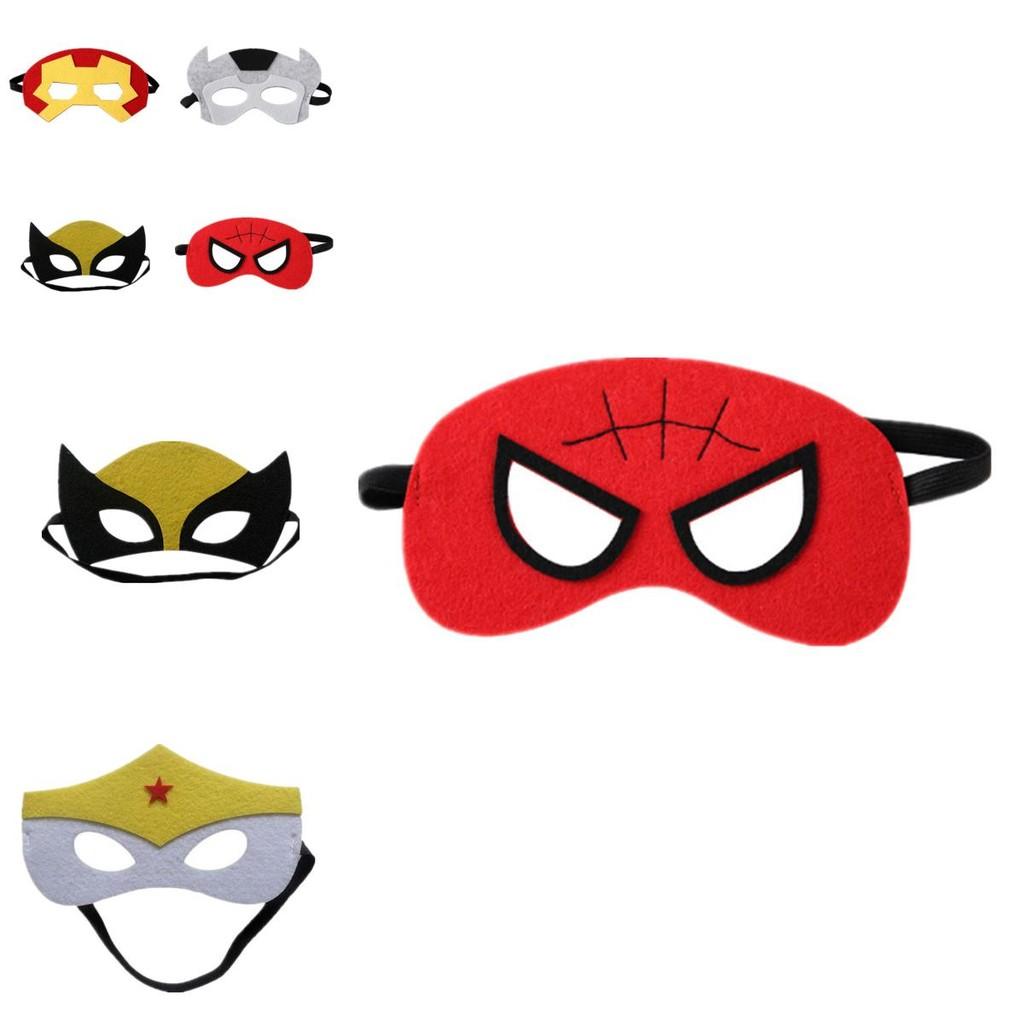Spiderman Iron Man Batman Kids Felt Mask Halloween Costume Accessory For Role Play Fun