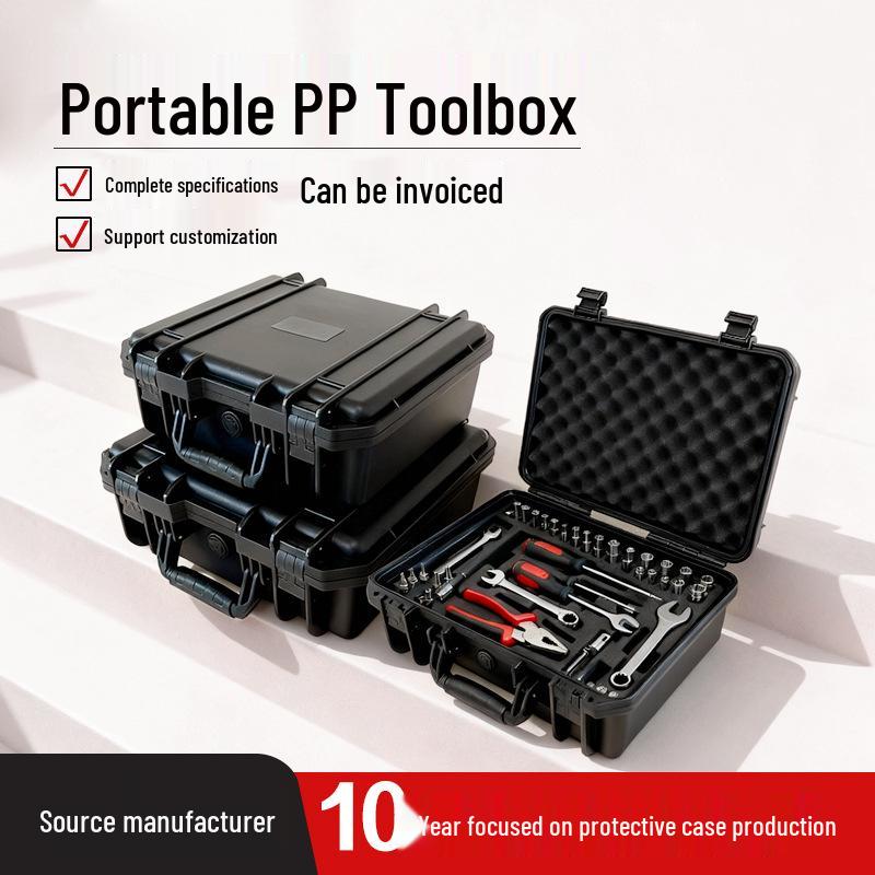 

Багатоцільовий водонепроникний портативний пластиковий ящик для інструментів для ремонту на відкритому повітрі та вдома BL262010 - Basic 16-piece Kit