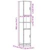 Bathroom Cabinet Smoked Oak Finish 35 x 37.5 x 188.5 cm Particleboard & Metal