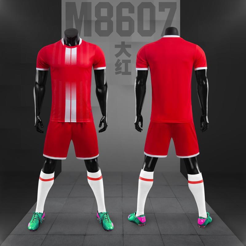 Football Uniform Suit Men's Team Training Primary School Students 'jerseys Children's Girls' Short-sleeved Sports Clothes Printing