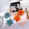 Acrylic Petal Earrings For Women Trend Luxury Long Dangle Drop Earrings Fairy Romantic