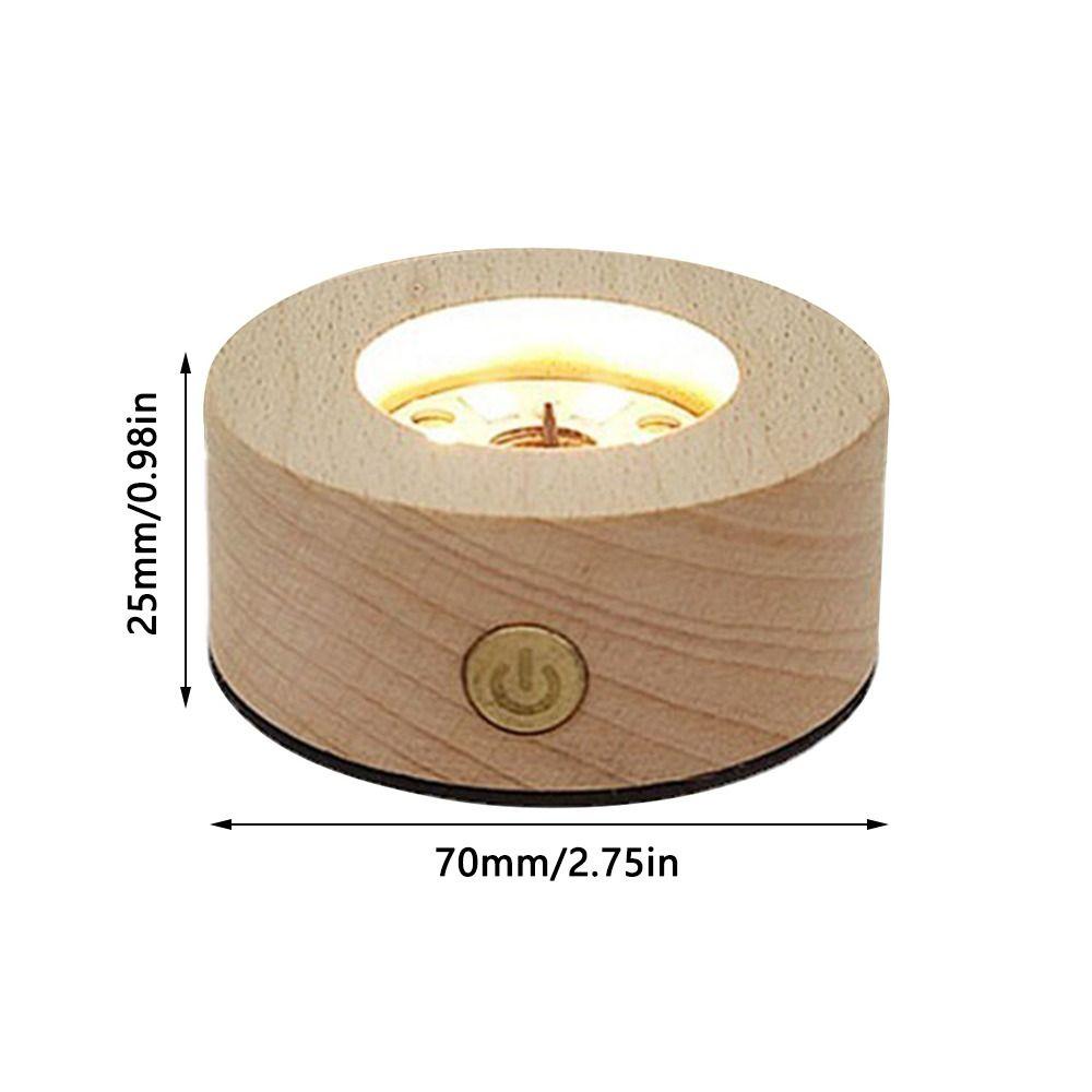 USB-betriebene Bastel-Nachtlampenbasis Heimdekoration LED-Licht Displayhalter Kristallkugelbasis