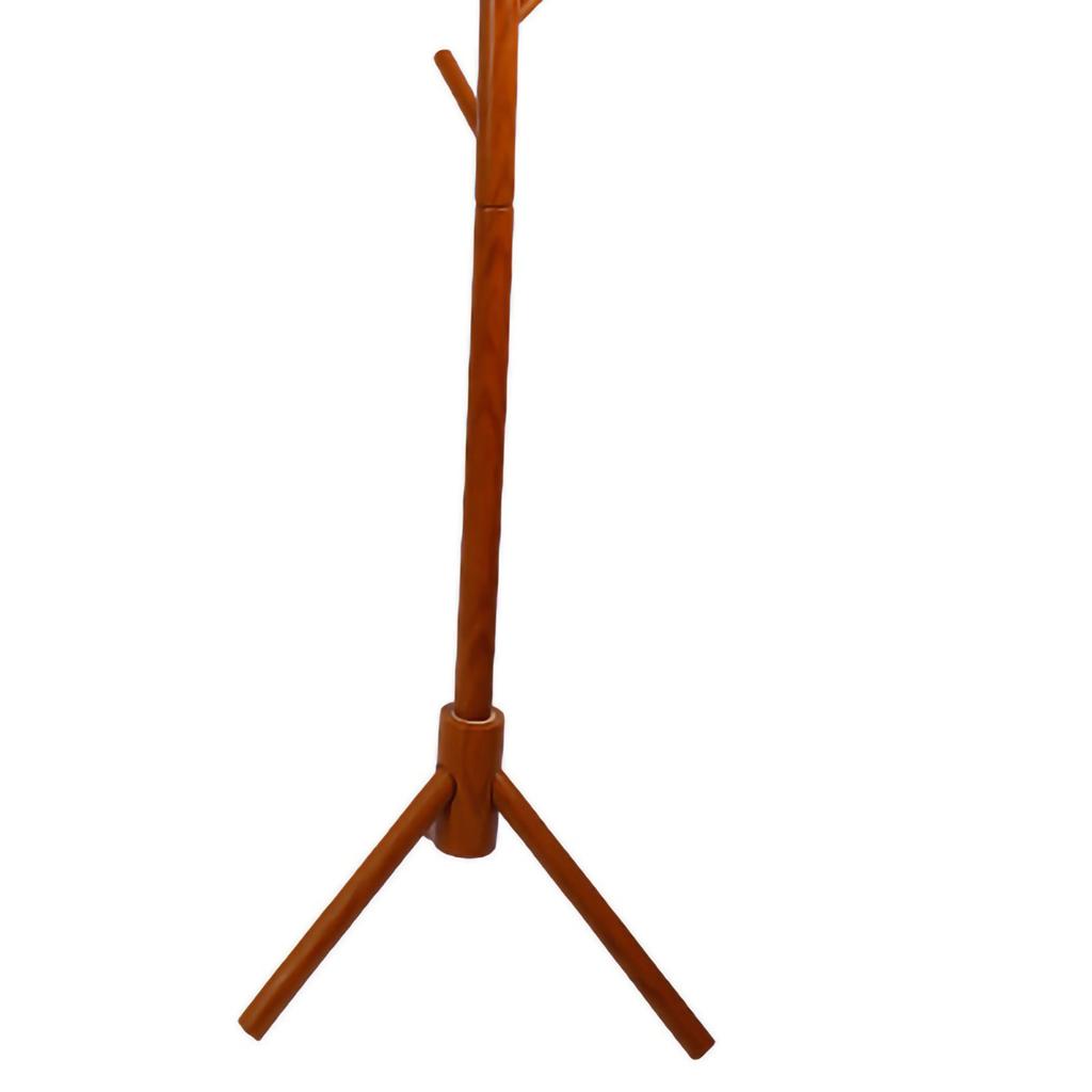 Clothes Tree Solid Wood Round Corner Simple Fashionable Beautiful Coat Hanger for Living Room Honey Color