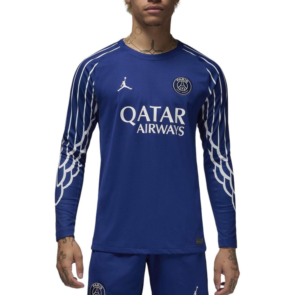 Jordan Paris Saint Germain 2024/25 Estádio Quarto Masculino JORDAN Dri FIT Futebol Réplica Manga Longa Camisa HJ0867-493