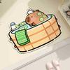Kapibara bathroom floor mat, toilet door absorbent floor mat, toilet non-slip diatom mud toilet floor mat
