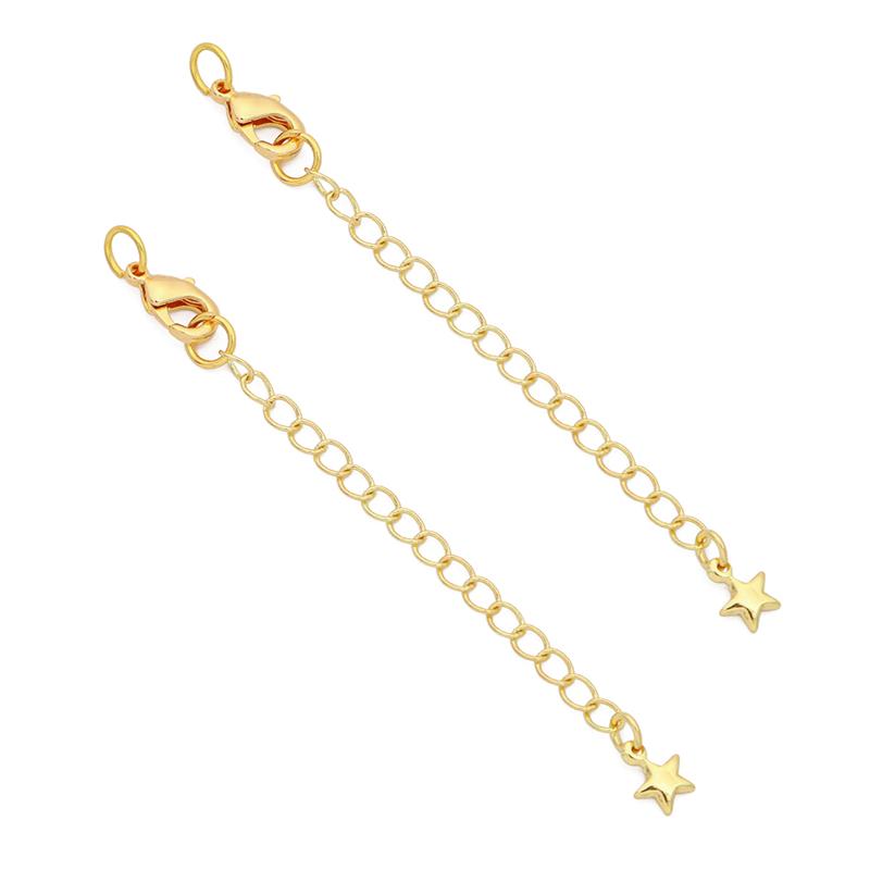 

5шт медная железная хвостовая цепь для изготовления ожерелья, браслета, ювелирных изделий своими руками Star золотой