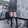 Velvet Calf Socks Women'S Thin Leg Socks Jk Socks Black Japanese Medium And High Knee Socks Tube Socks