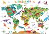 DECOWALL Dinosaur World Map Wall Sticker Decorative for Wall Transfer Wall Art Sticker for Bathroom Teen Room Living Nordic Style SG2-2312 -