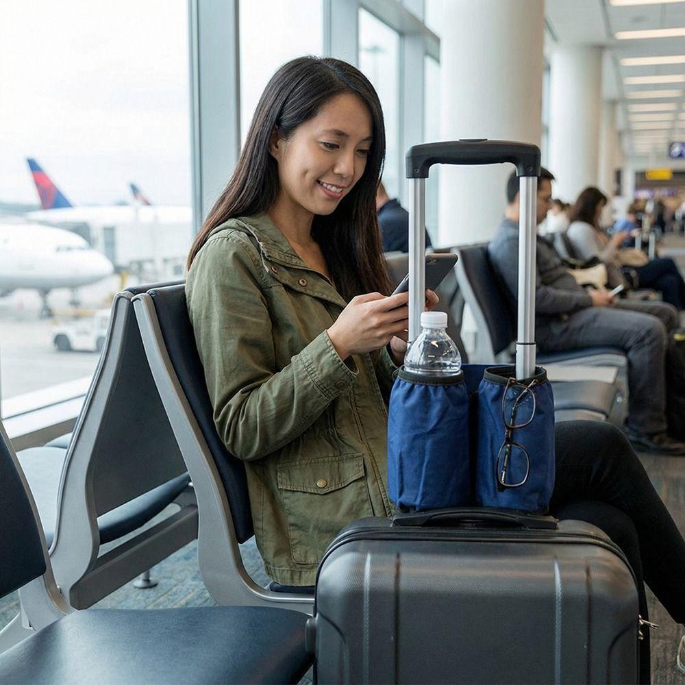 Hands-Free Design Suitcase Drink Bag Portable Storage Travel Drink Carrier  Travel Essentials