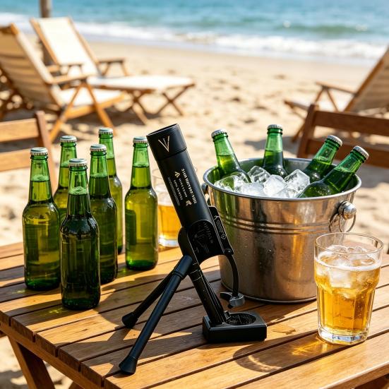 Flaschenöffner Mörserförmig Taktischer Bierflaschenöffner Robust 64mm Kapselheber Militärstil Bar-Gadget Dekoratives Geschenk für Männer