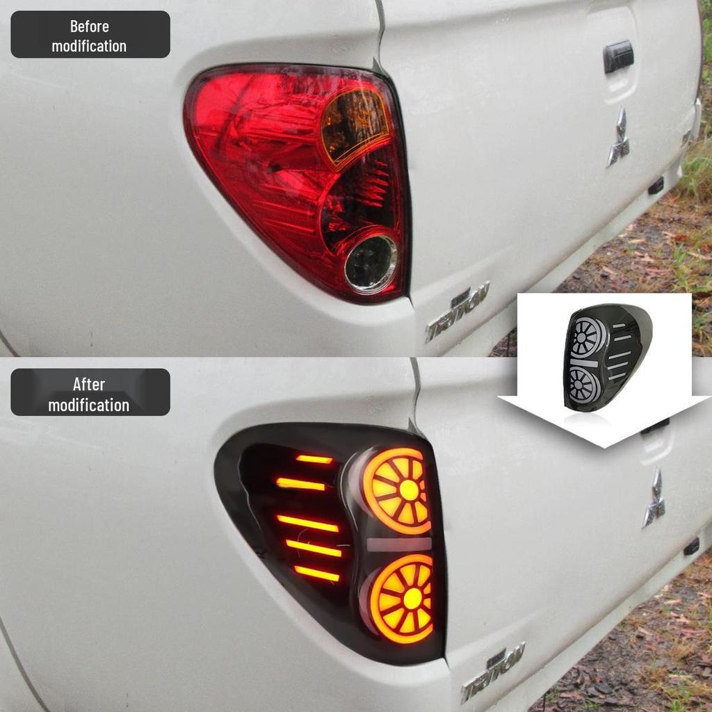 Mitsubishi L200 05-14 LED Tail Lights with Daytime Running and Turn Signals