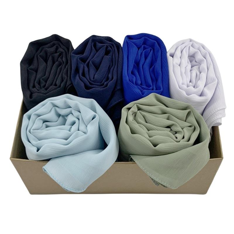 180*70Cm Chiffon Hijabs For Woman Soft Long Turban Veil Scarves Muslim Hijab Shawls Islam Women Head Wraps Accessoires Ramadan