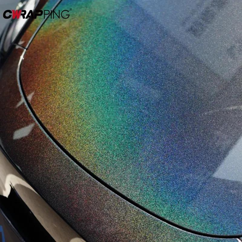 Rainbow Laser Car Wrap Waterproof Vinyl Film Self-Adhesive SUV Truck Exterior ization UV-Proof Film for Car Accessories