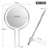 MILEDUO Handheld Makeup Mirror with 1x and 10x Tabletop Stand Round Cosmetic Clear Mirror, Double-Sided Magnification, Handle-Mounted Double-Sided