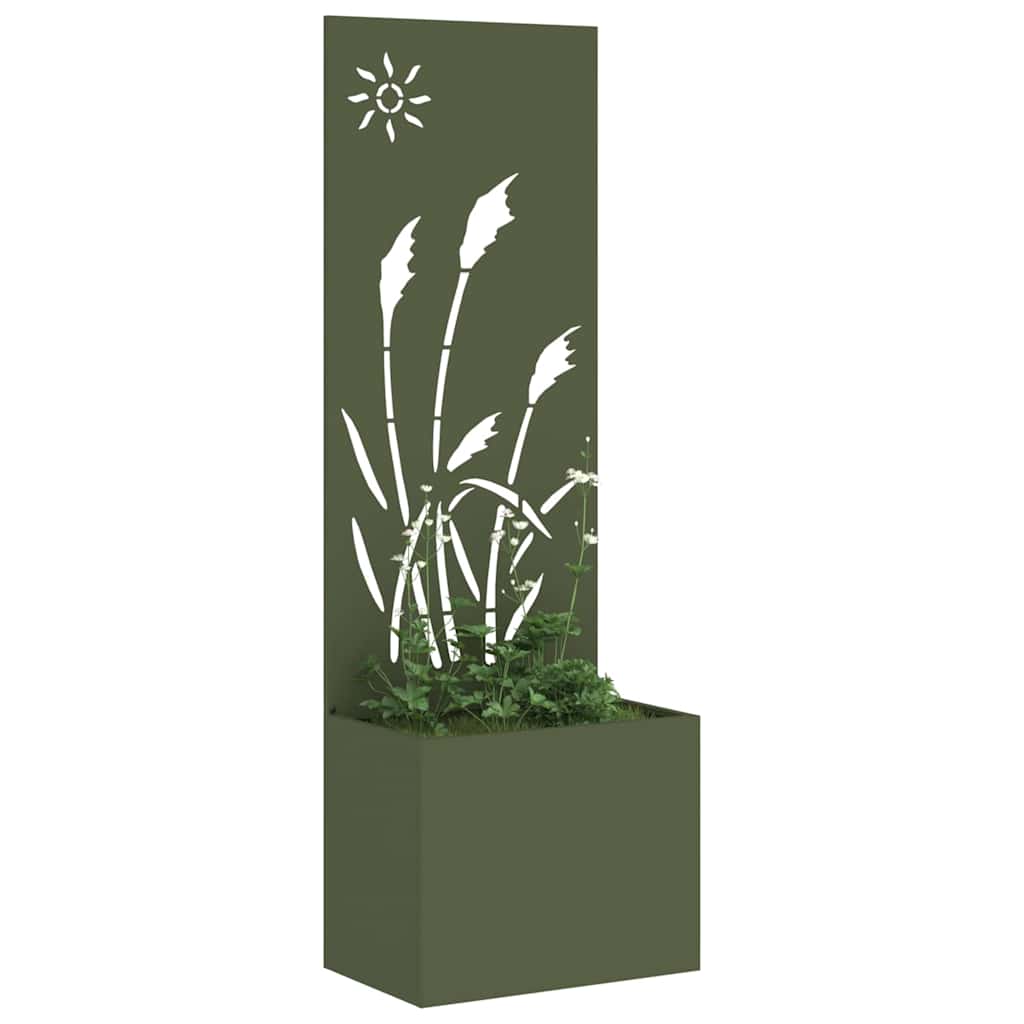 Garden Privacy Screen Canvas Olive Green 50 X 140 Cm