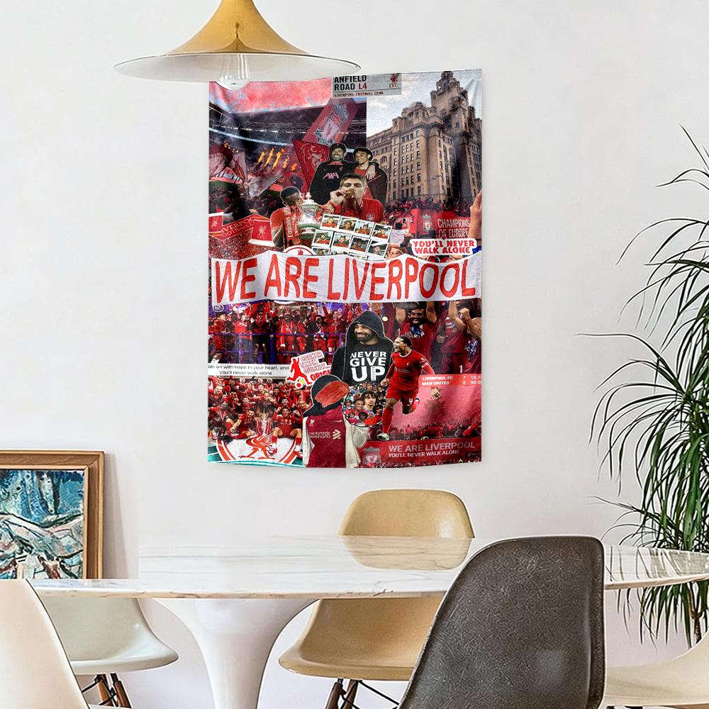 Liverpool Football Club Wall Decor Tapestry Art For Pet Memorial Birthdaywedding Party Backdrop Family Gift