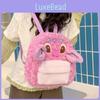 Cartoon Cute Pink Angel Flower Decor Plush Backpack For Students Use Daily
