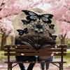 1pc Butterfly Flower Automatic Open/Close Umbrella Compact Folding Umbrella with 8-Rib Shaft for Women/Men, Elegant Birthday1224S