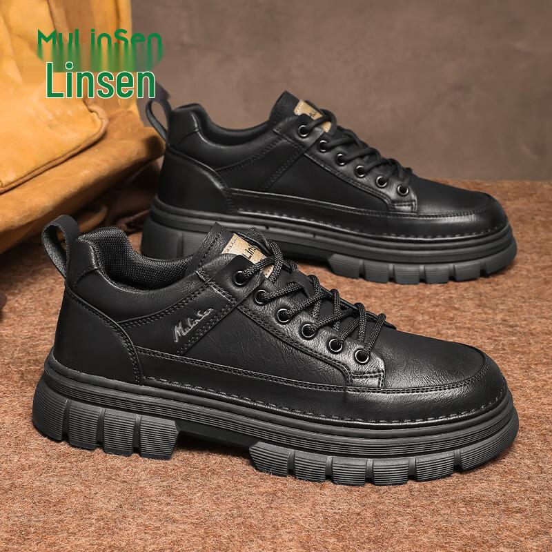 Mulin Sen Men s Casual Workwear Low-Top Shoes EU 43 чёрный