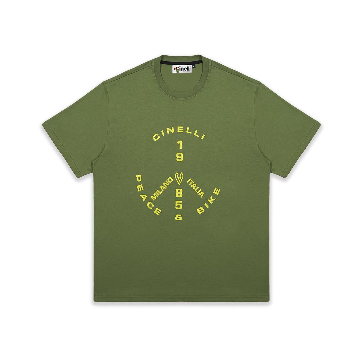 

Gruppo Modern Drop3 Peace Bike Size A1TS1PBSGRN40 T-Shirt, & 85, Green, M,
