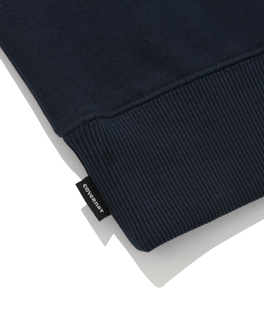 COVERNAT WOMAN Crop V-Neck Sweatshirt Navy