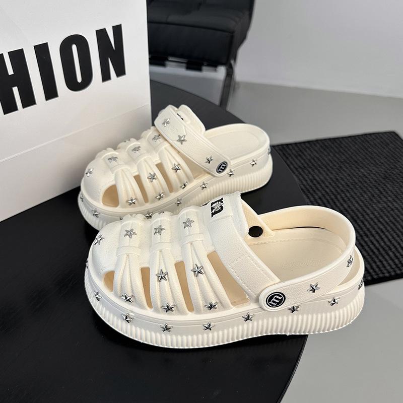 Women's fashionable and versatile high-quality sandals slippers -New package head breathable outdoor wear-resistant non-slip anti-odor type