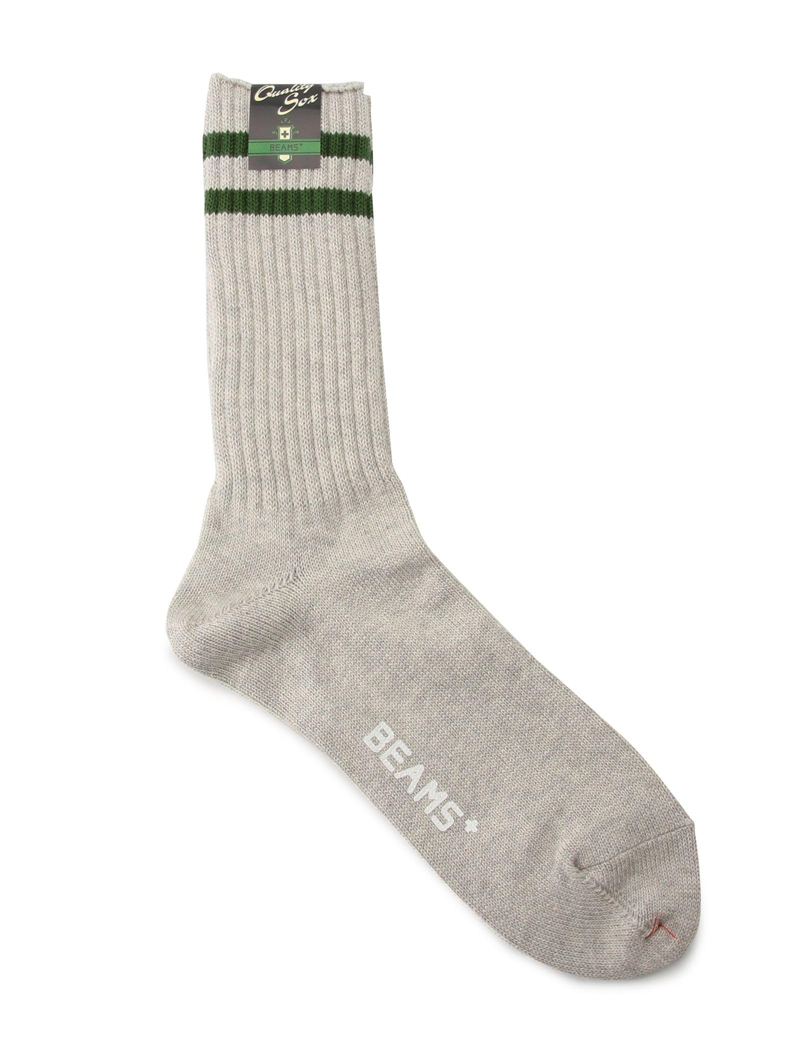 Beams Plus Школьные носки 38430010479 Мужские, Серый/Зеленый, 0,