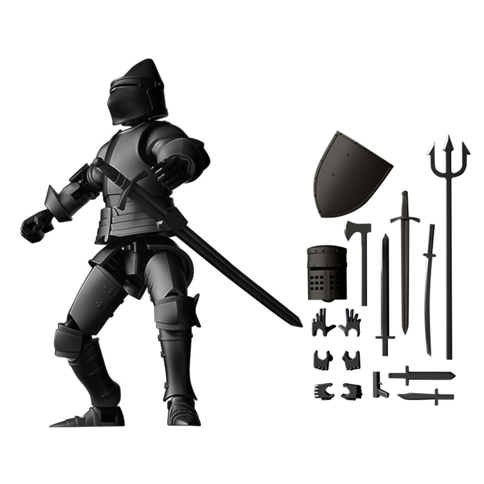 

Совместная подвижная 3D-печатная кукла-игрушка, креативное декомпрессионное настольное украшение One Size чёрный