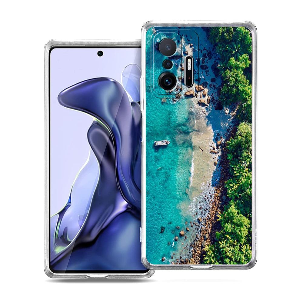 Sea blue Sky beach Phone Case For Xiaomi 14 13 12 Lite Mi 11 Ultra 11X 13T 12T 11T For Poco X5 X4 X3 NFC F5 F4 M4 Pro 5G Cover