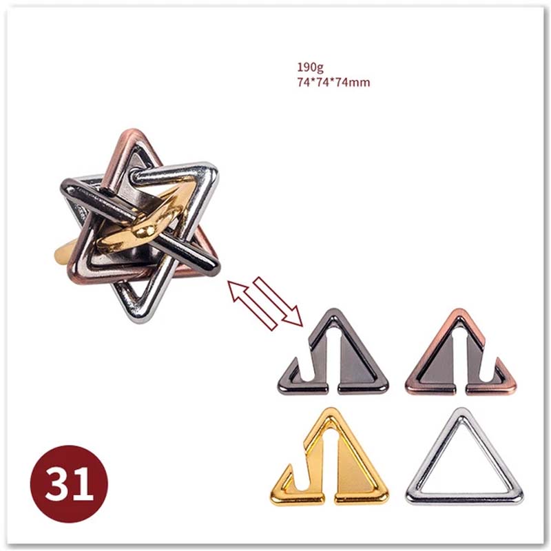 Metal 3D Jigsaw Puzzle Solving Toys Puzzle Unlocking Ring Buckle Children Adult Puzzle Games Leisure Puzzle Games