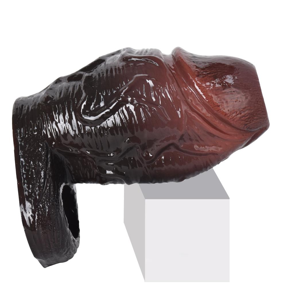 Realistic Silicone Penis Sleeve Extender Condom Cock Enlarger Strap On Adult Dildo Sex Toy