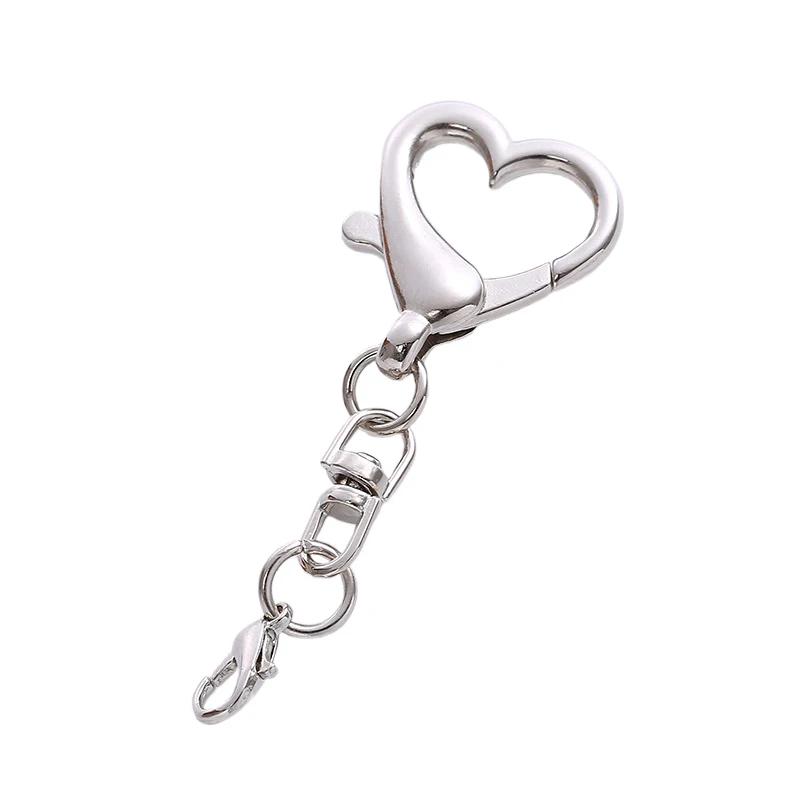 Unique Alloy Heart Keyring Pendant Heart Shaped Clasp For DIY Projects