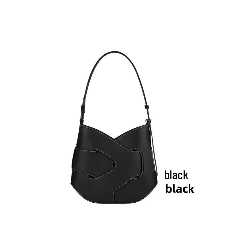 Bo Ling'en Cowhide Knitted Crossbody Shoulder Bag - High-End Women's Underarm Niche Design Handbag