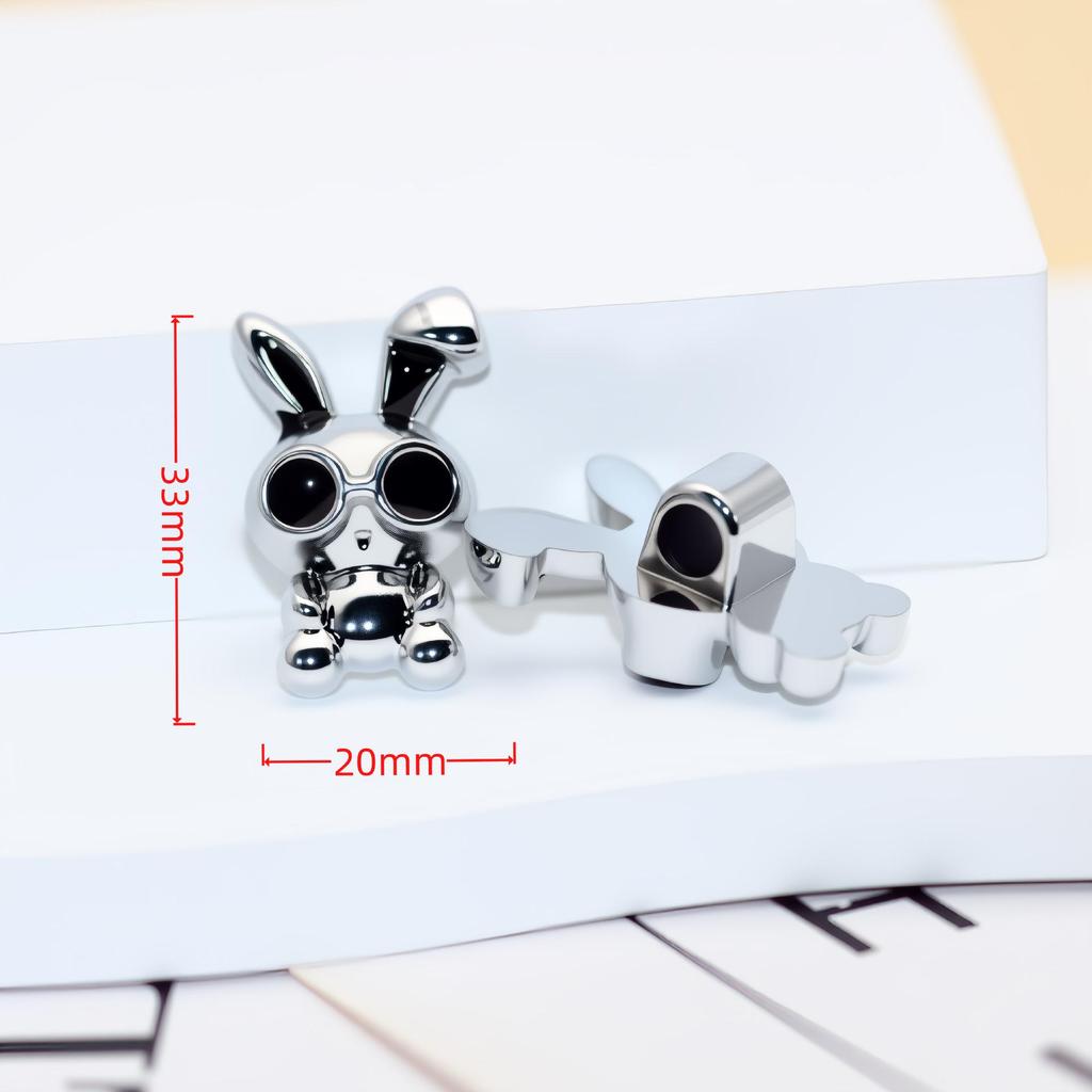 Elegant Matte Silver Teddy Bear Heart Strawberry Jewelry Hair Accessories with Handmade Details