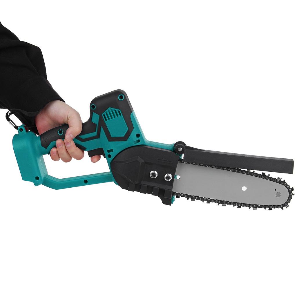 8 Inches Cordless Electric Saw Chainsaw Garden Logging Woodworking Tool Electric Pruning Saw For 18V Battery 2500W