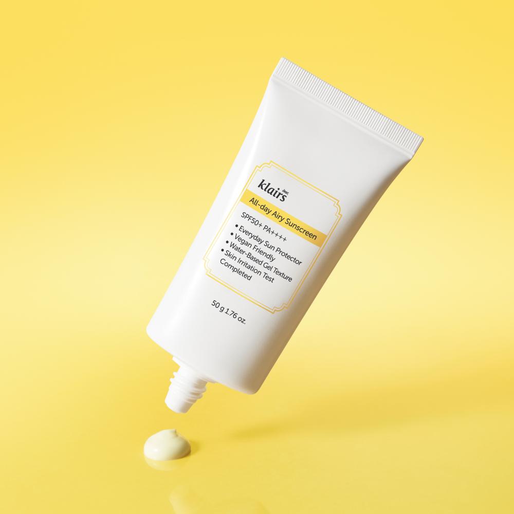 Klairs Ganztägige luftige Sonnencreme SPF50+ PA++++ (50 g) – Leichter täglicher UV-Schutz für empfindliche Haut, Koreanisch