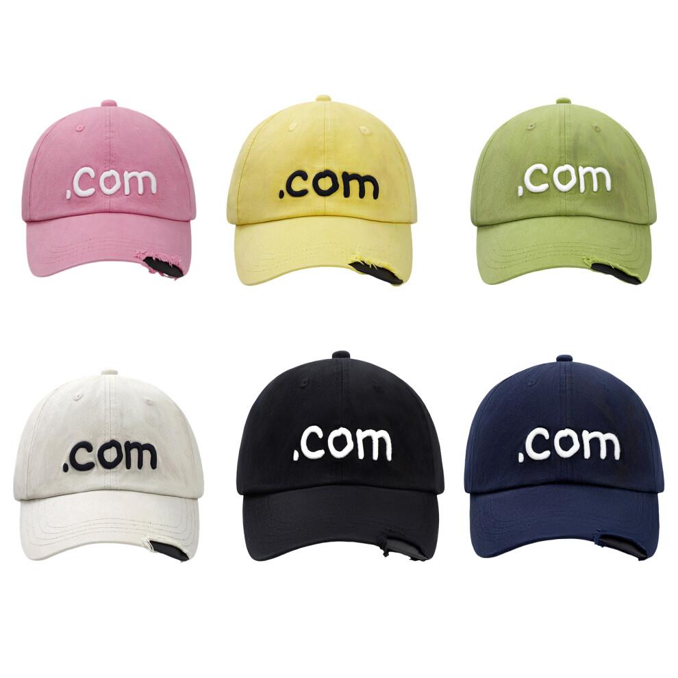 Wash Cotton Baseball Cap With Distressed Brims And-Pink