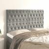vidaXL Headboard Light Grey 144x7x118/128 Cm Velvet