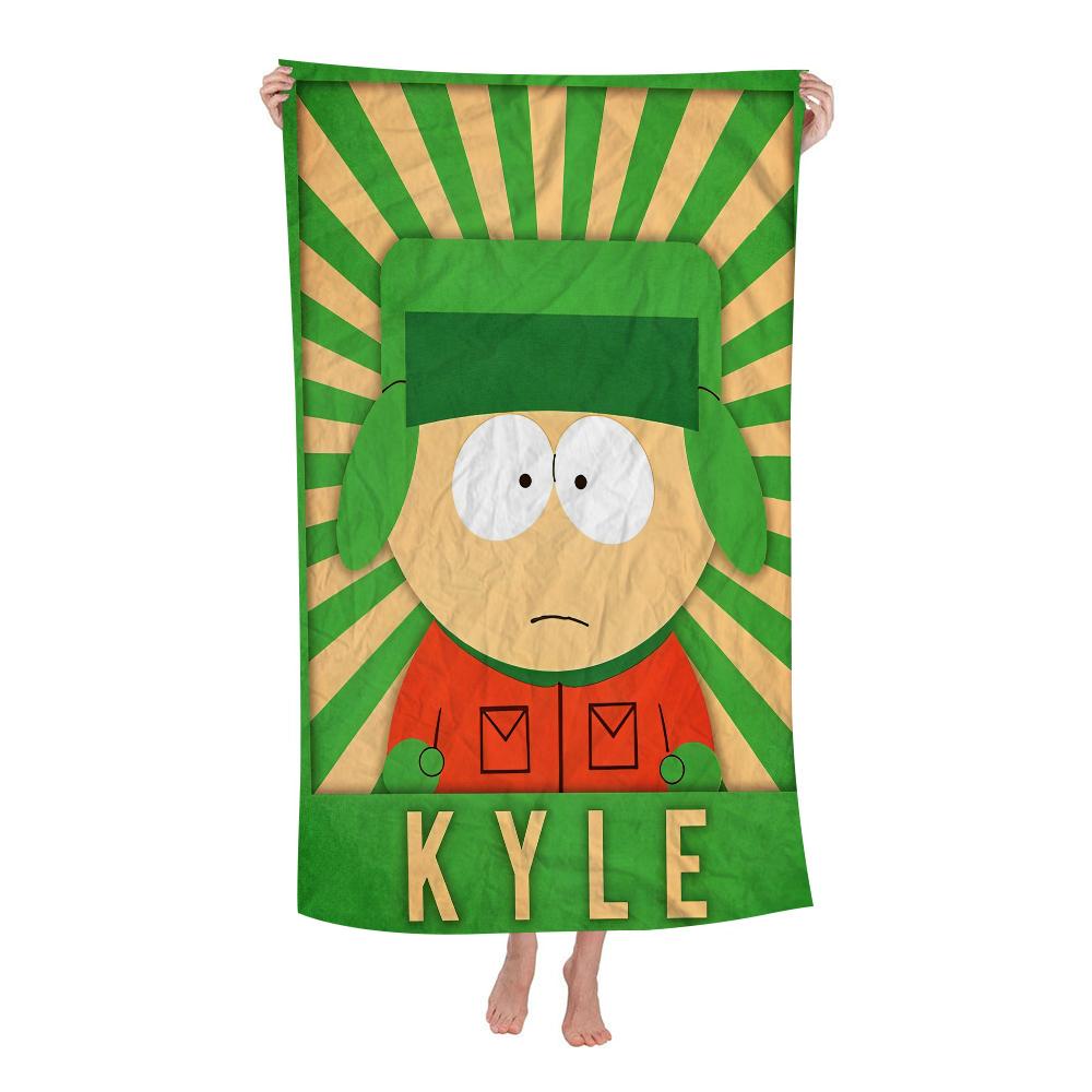 South Cartoon Parke Microfiber Beach Towel Absorbent Quick Dry Soft Yoga Swimming Resort Mountain Climbing Towel