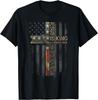 Jesus Is King American Flag Christian Cross Faith Vintage T-Shirt Unisex T-Shirt