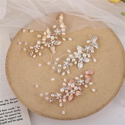 1PC Summer Headwear, Women's Wedding Crystal Hair Accessories, Vines, Flowers, Leaves, Hair Bands, Wedding Alloy Accessories
