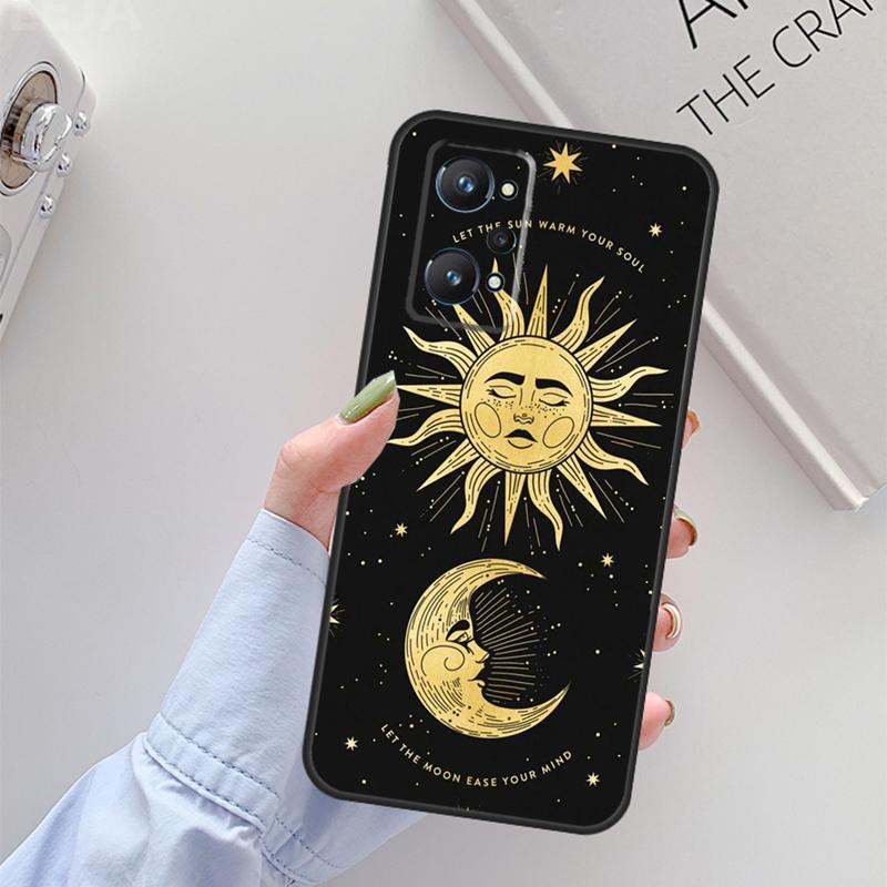 Crescent Moon Sun For Realme C61 C75 C55 C51 C21Y C25S C67 C53 13 12 10 11 14 Pro Plus GT 6T 6 5 GT7 Pro Case