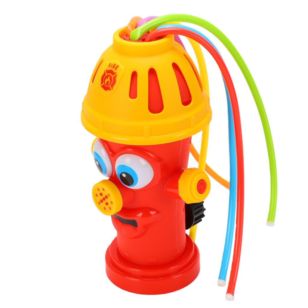 Cute Cartoon Sprinkler Toy Fire Hydrant Shaped for Toddler Outdoor Automatic Water Play Activities Colorful Swing Type