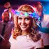 1 Stück Federkranz Glitzerndes Stirnband Leuchtendes Haaraccessoire Haarreif LED Gänsefederkranz