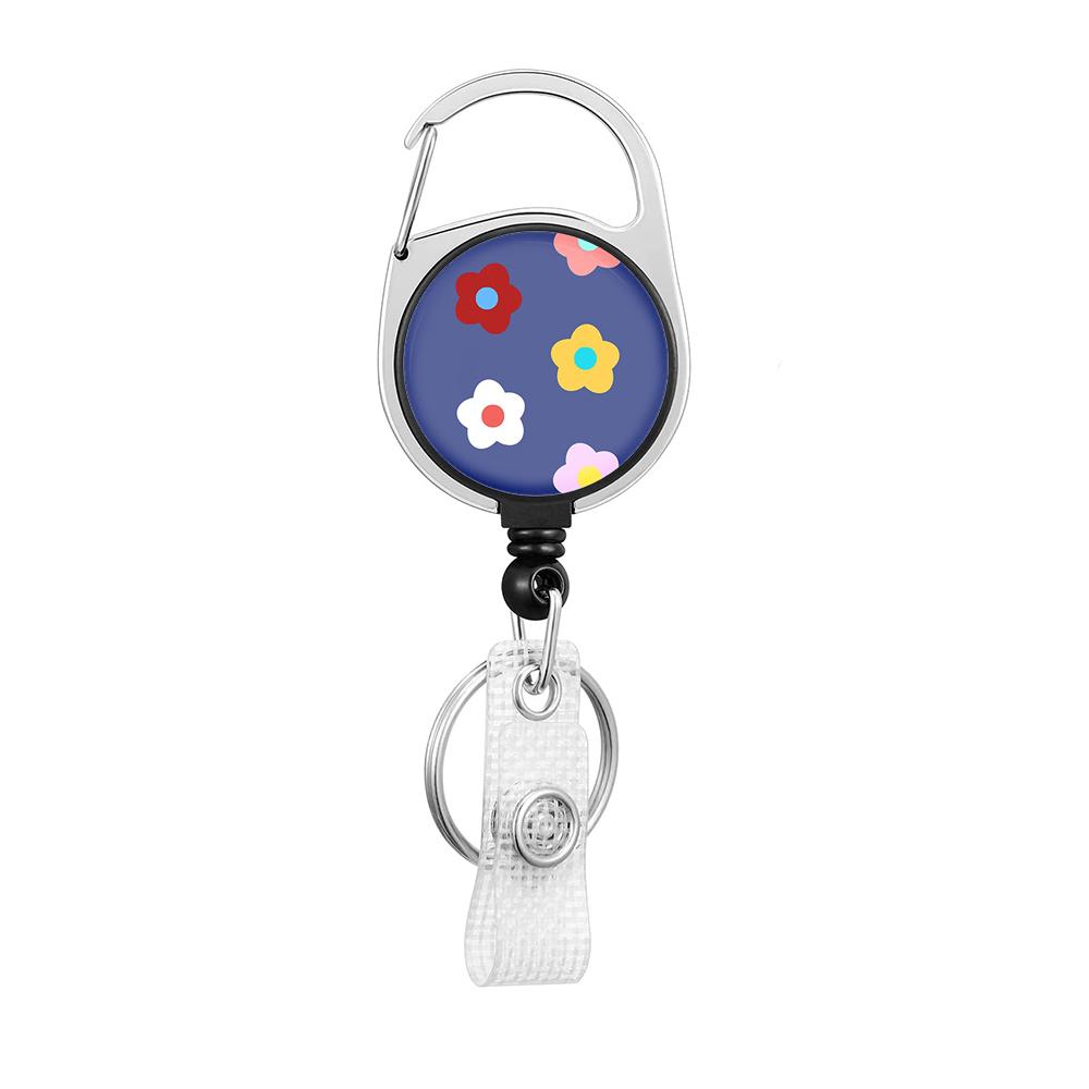 Flower Butterfly Chrysanthemum Doctor ID Badge Clip Lanyards Holder Porta Credencial Reel Nurse Retractable Keychain Wholesale