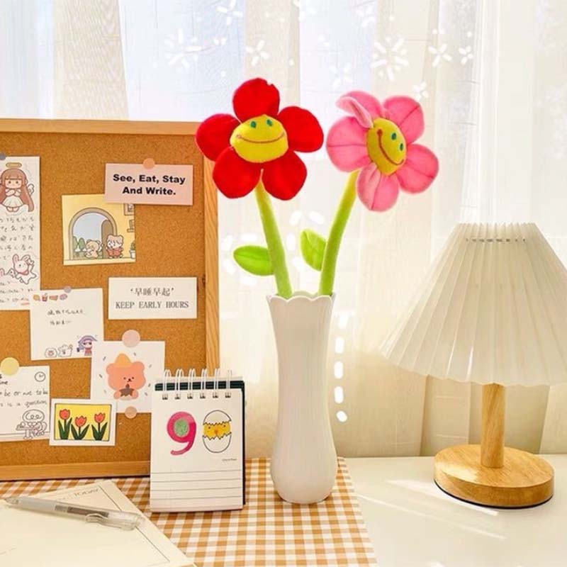 1 Stück Niedliche Künstliche Sonnenblumen Dekorieren Den Schreibtisch Plüschtier Stoff Simulation Sonnenblume Geschenk