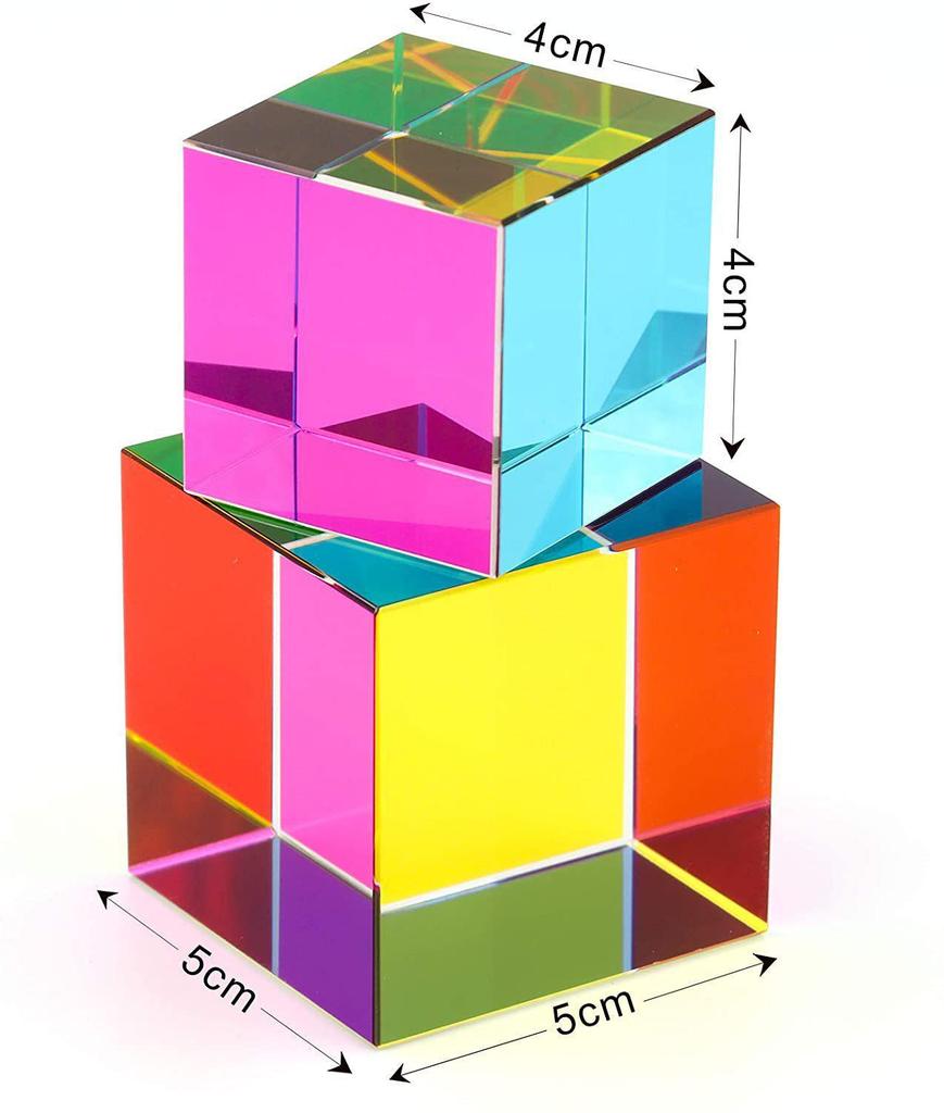 K9 Colorful Crystal Cube Pyramid Prism Desktop Decoration Toy